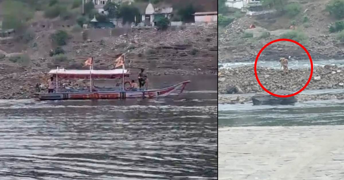 नर्मदा नदी का अचानक बढ़ा जलस्तर, बीच धारा में फंसे तीन लोग, और फिर…