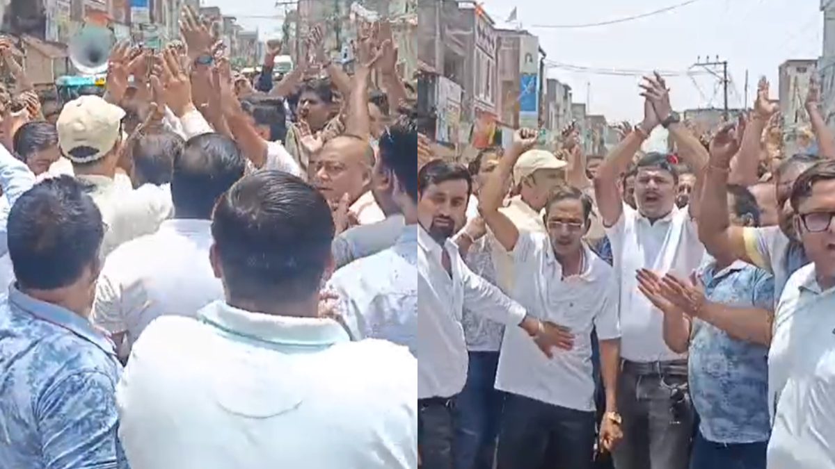 GST विभाग की छापेमार कार्रवाई के खिलाफ सड़क पर उतरा व्यापारी संघ, अधिकारियों पर अवैध वसूली का लगाया आरोप, कहा- हम व्यापारी हैं, चोर नहीं