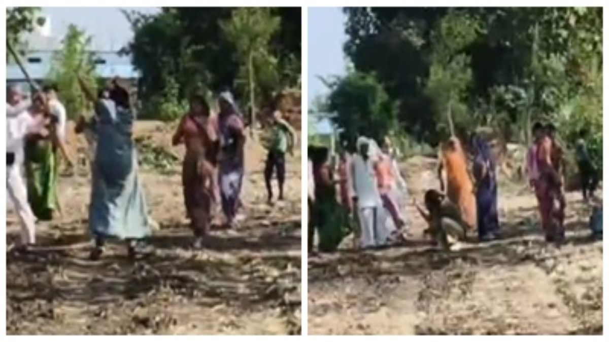 पुलिस के सामने महिला की पिटाई, आधा दर्जन लोगों ने किया हमला, तमाशा देखते रहे खाकी वर्दी वाले 