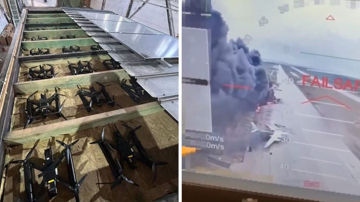 यूक्रेन ने चंद पैसों से किया रूस का अरबों का नुकसान: 117 ड्रोन से 40 लड़ाकू विमान और 5 एयरबेस किए तबाह, जेलेंस्की बोले- डेढ़ साल की प्लानिंग