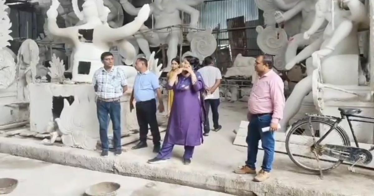 NGT के नियमों की धज्जियां उड़ा रहे मूर्तिकार: प्लास्टर ऑफ पेरिस बना रहे प्रतिमाएं, प्रशासन ने कसा शिकंजा