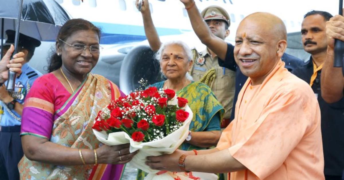 आज से दो दिवसीय गोरखपुर दौरे पर रहेंगी राष्ट्रपति द्रौपदी मुर्मू, त्रिशूल एयरबेस पर राज्यपाल, सीएम योगी समेत मंत्रियों ने किया स्वागत
