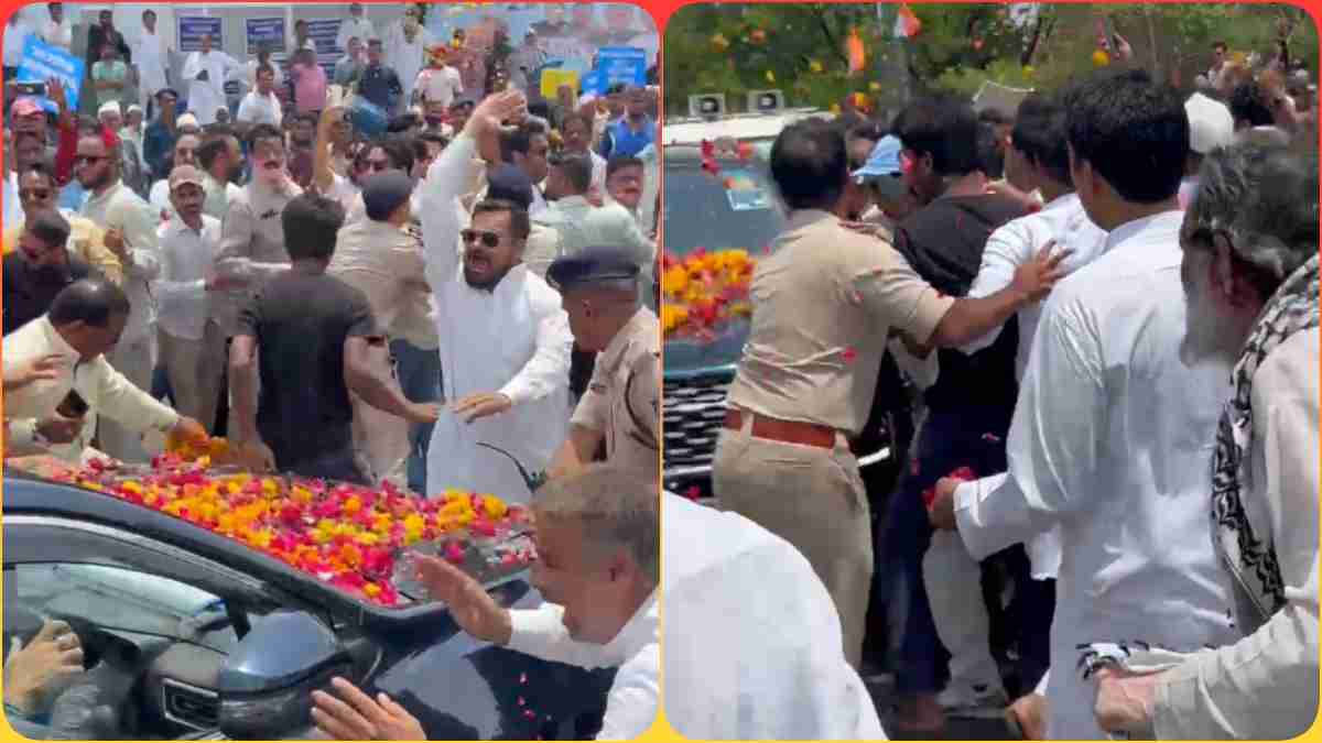 राहुल गांधी के स्वागत के लिए आपस में भिड़े कार्यकर्ता! काफिले के सामने आए, जमकर हुई धक्का-मुक्की, देखें Video