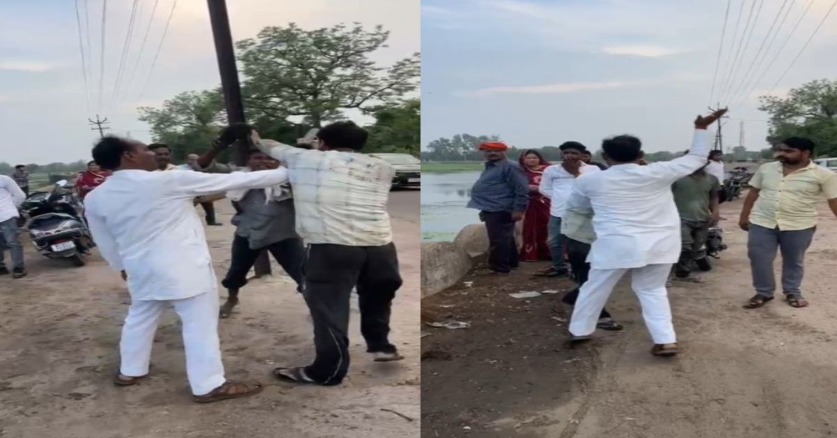 मछली पकड़ने गए शख्स की पिटाई: कांग्रेस नेता और मछली ठेकेदार ने कॉलर पकड़कर चप्पलों से मारा, VIDEO वायरल