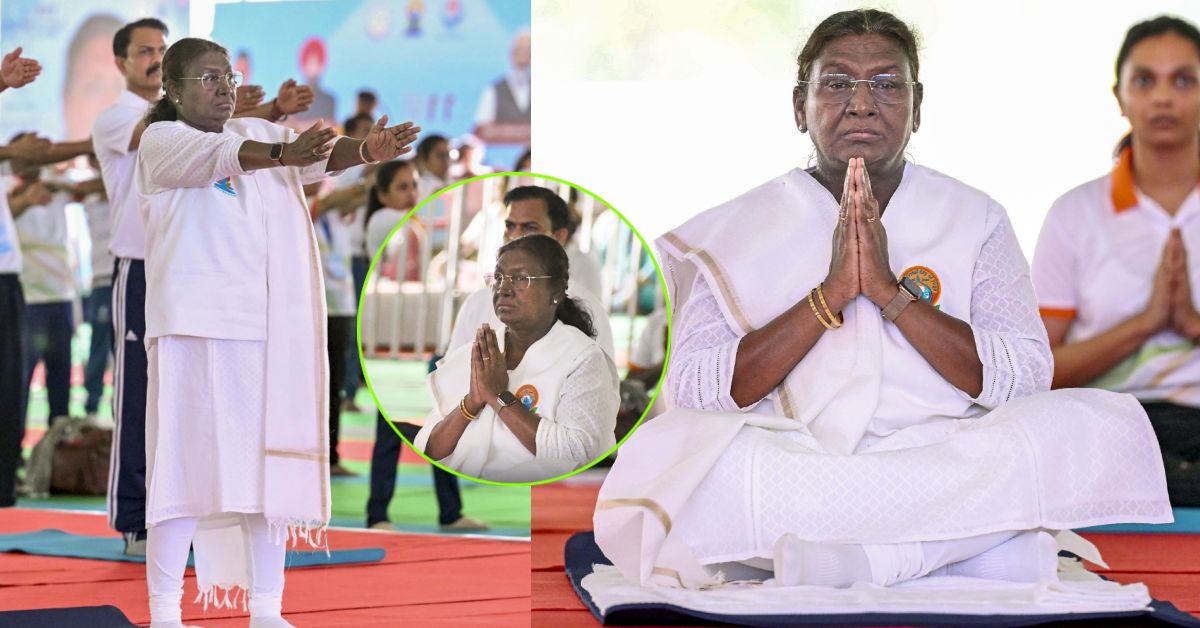 International Yoga Day : राष्ट्रपति द्रौपदी मुर्मू ने पुलिस लाइन में किया योग, कहा- Prevention Is Better Than Cure