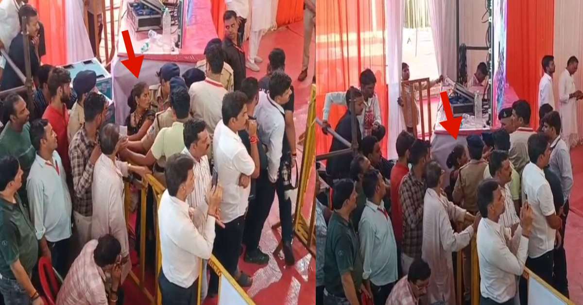 पुलिसकर्मियों ने विधवा महिला को नहीं दिया CM से मिलने, नाराज होकर बैरिकेड पर मारा सिर, फिर…