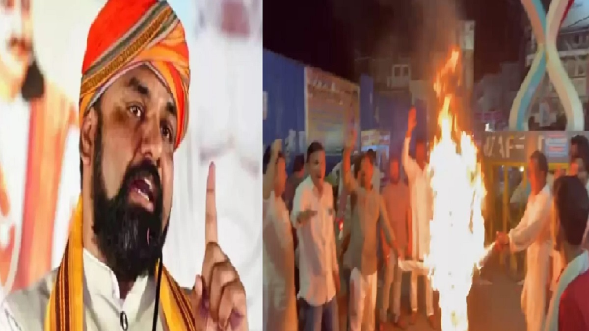 मुजफ्फरपुर: तेजस्वी के खिलाफ अमर्यादित टिप्पणी के खिलाफ राजद कार्यकर्ताओं ने फूंका डिप्टी सीएम सम्राट चौधरी का पुतला