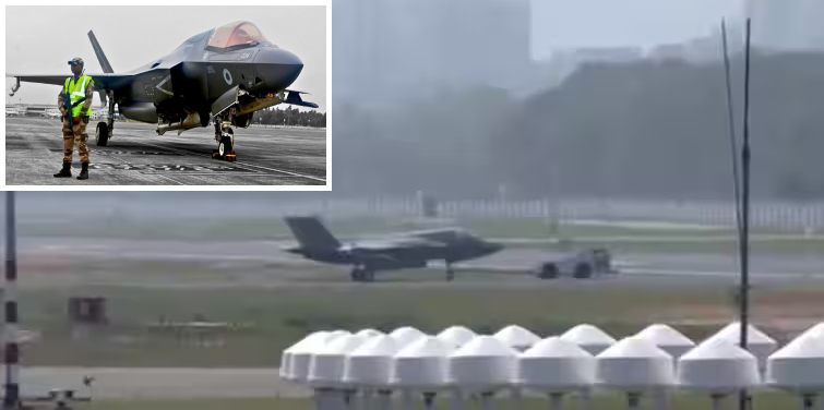 दुनिया के सबसे महंगे फाइटर जेट की धक्का परेड… ब्रिटेन के F-35 लड़ाकू विमान को खींचकर हैंगर में ले जाने का वीडियो वायरल