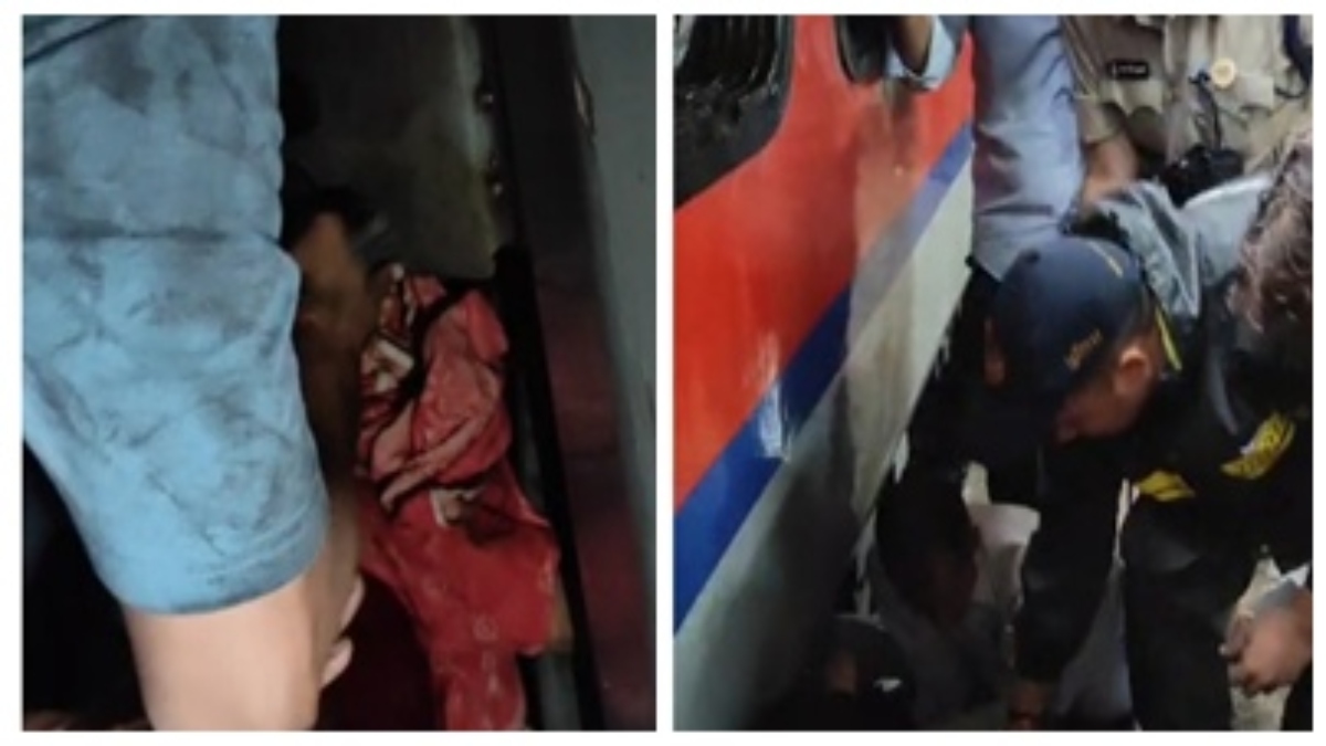 चलती ट्रेन और प्लेटफार्म के बीच फंसी महिला: 100 मीटर तक घिसटती रही, RPF जवानों ने सूझबूझ से बचाई जान 
