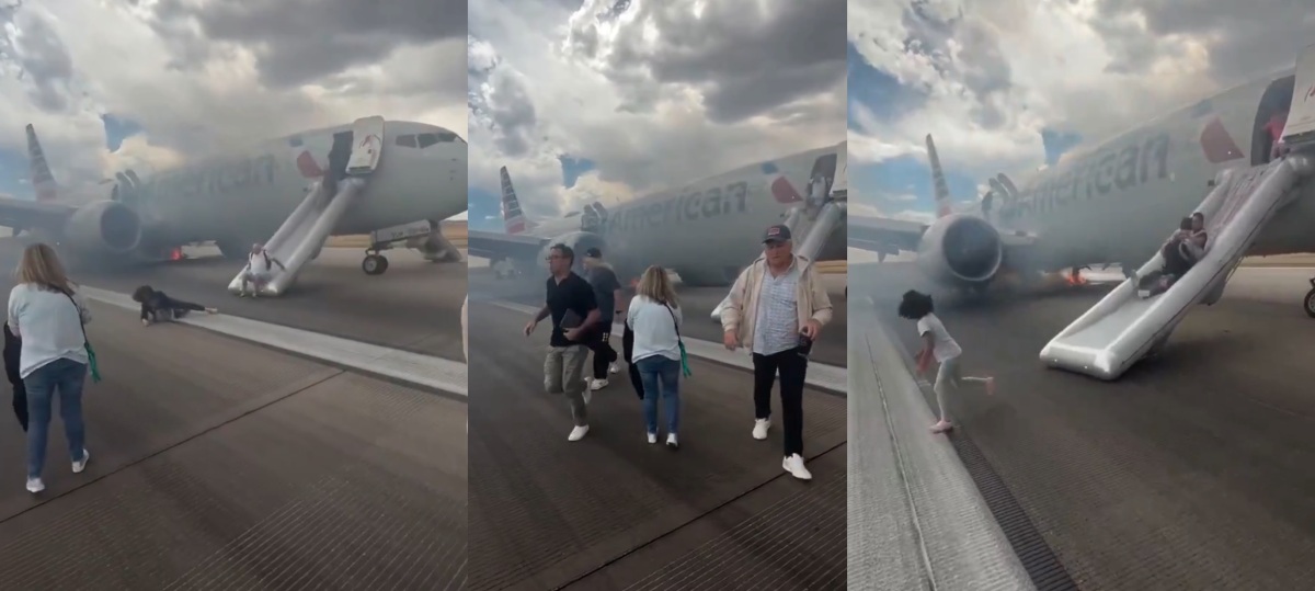 American Airlines Flight Video: अमेरिकन एयरलाइंस के लैंडिंग गियर में लगी आग, प्लेन में सवार थे 179 लोग, मच गई अफरा-तफरी