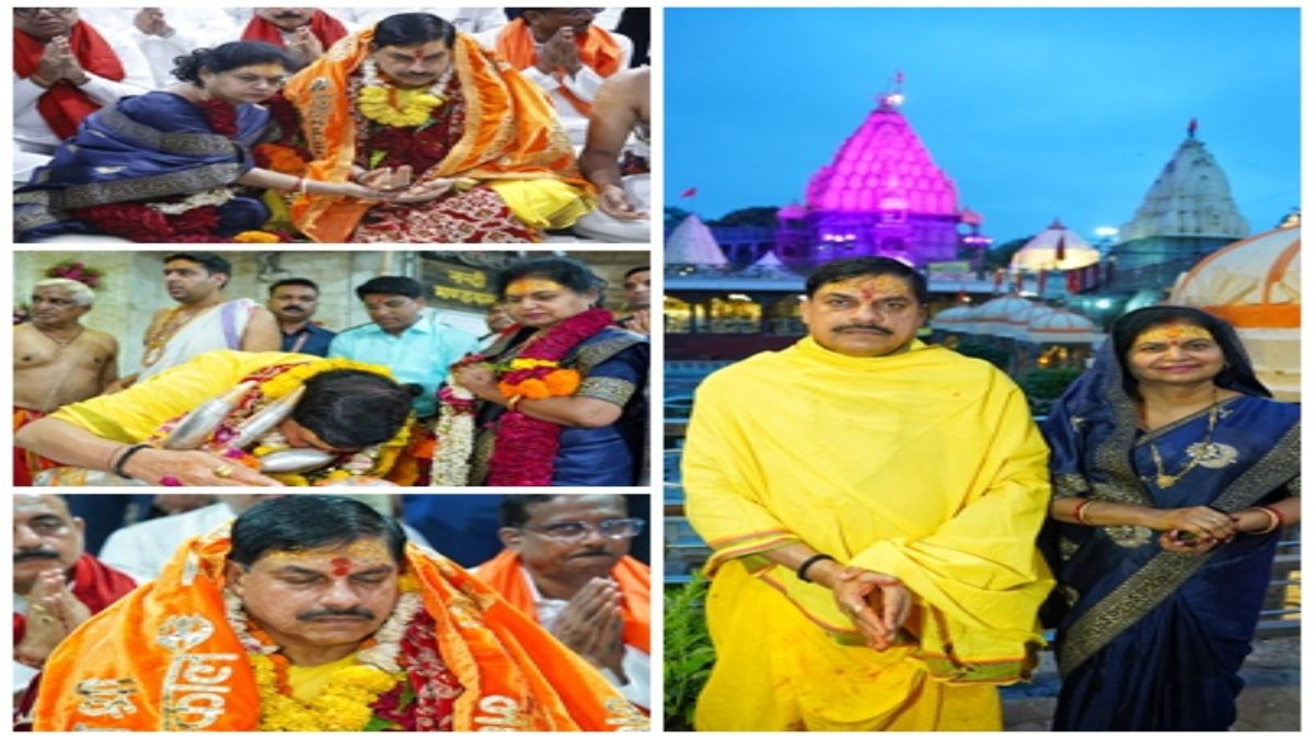 बाबा महाकाल की शरण में डॉ मोहन यादव: भस्म आरती में हुए शामिल, CM के साथ उनकी पत्नी रही मौजूद, प्रदेश की सुख-समृद्धि की कामना 