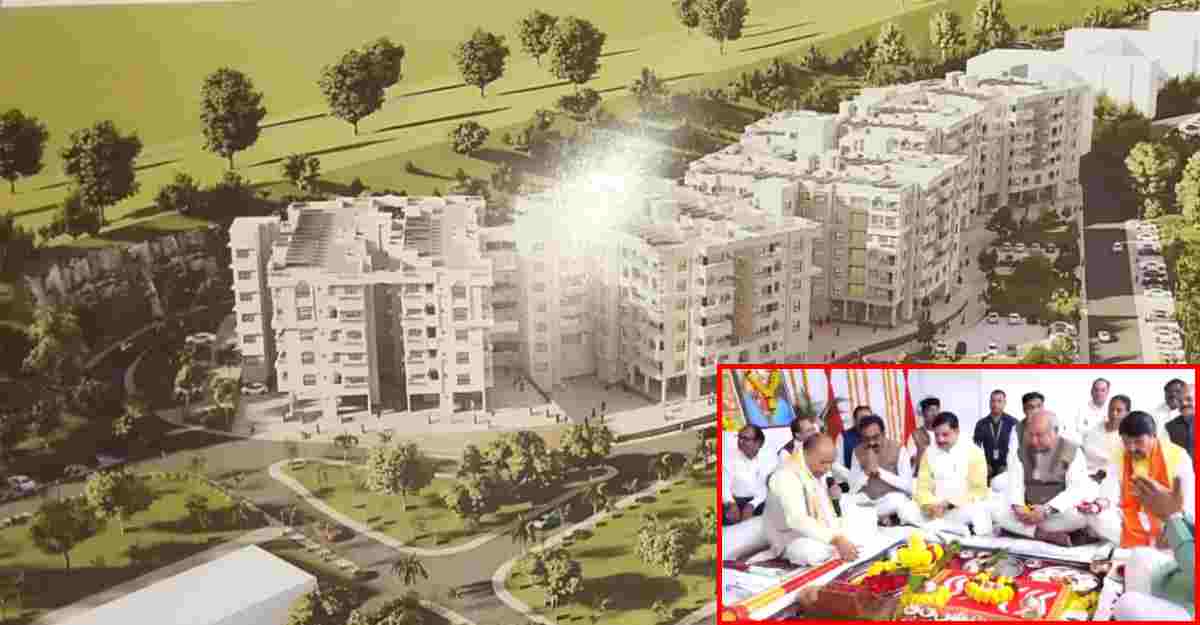 नवीन विधायक विश्राम गृह का भूमिपूजन: CM डॉ मोहन-विधानसभा अध्यक्ष ने रखी आधारशिला, ऐसे होंगे विधायकों के फ्लैट