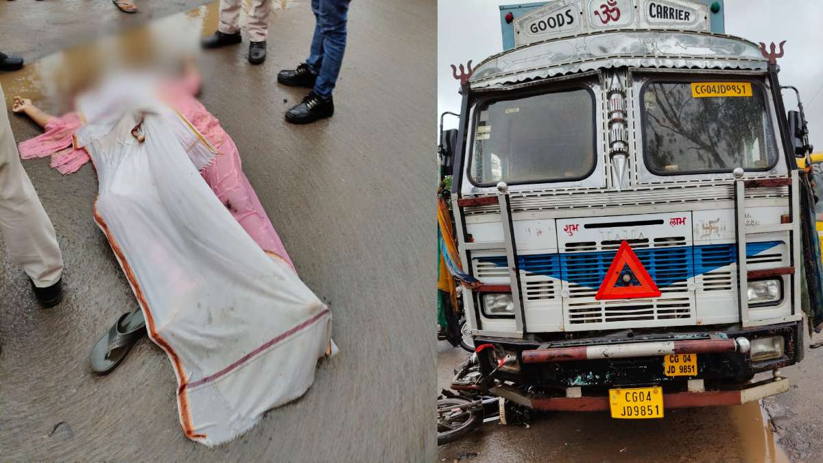 सड़क हादसा: एक ही बाईक पर सवार था पूरा परिवार, ट्रक की चपेट में आने से मां-बेटे की मौत, एक मासूम समेत पिता की हालत गंभीर…