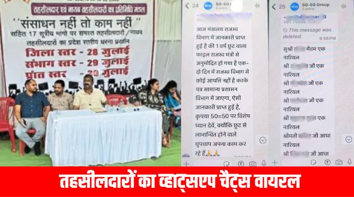 सोशल मीडिया पर तहसीलदारों का व्हाट्सएप चैट्स वायरल… हड़ताल के बीच ‘नारियल’ और ‘किलो’ की चर्चा