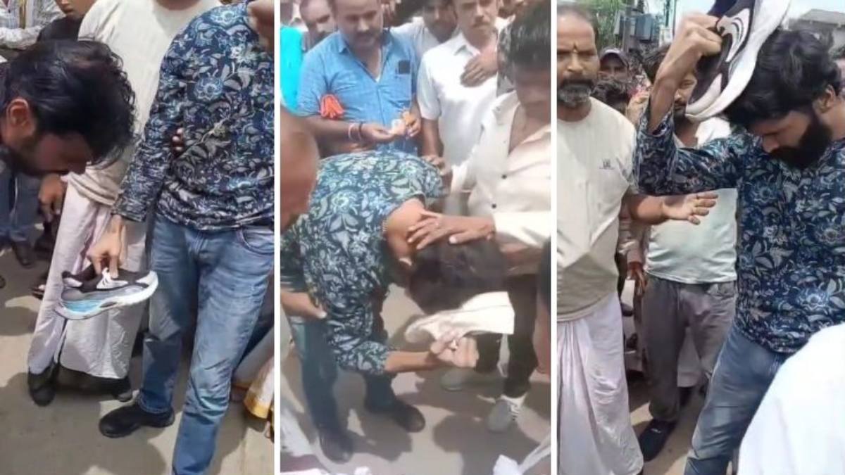 तालिबानी सजाः भाजपा नेताओं की मौजूदगी में युवक के सिर पर जूता रखकर मांगवाई माफी, वीडियो वायरल
