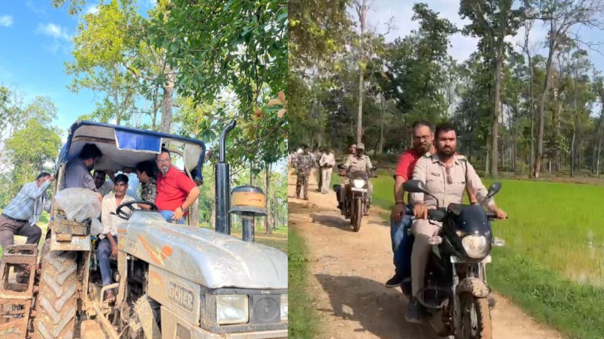 बाइक-ट्रैक्टर से पहुंचे कलेक्टर-एसपी : दुर्गम वनांचल गांवों में लिया राहत तैयारियों का जायजा, समस्याओं का समाधान करने दिए निर्देश