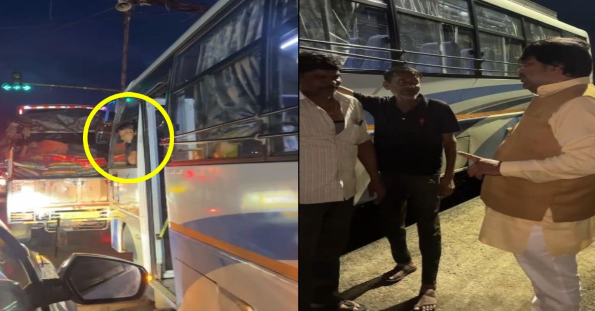 चलती बस से गुटखा थूकना पड़ा महंगा: MIC मेंबर ने बनवाया वीडियो, मौके पर कटा चालान