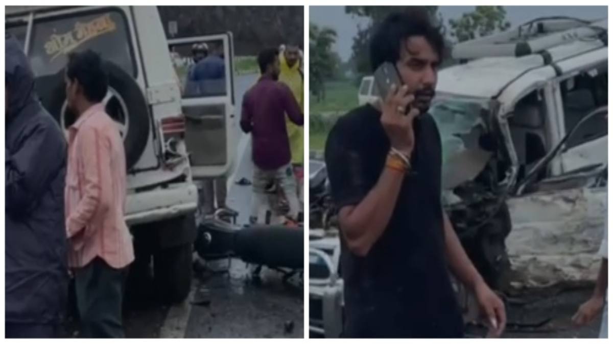 भीषण सड़क हादसे में 3 की मौत: दो कार और बाइक के बीच जबरदस्त टक्कर, मंजर देख कांप उठेगी रूह 
