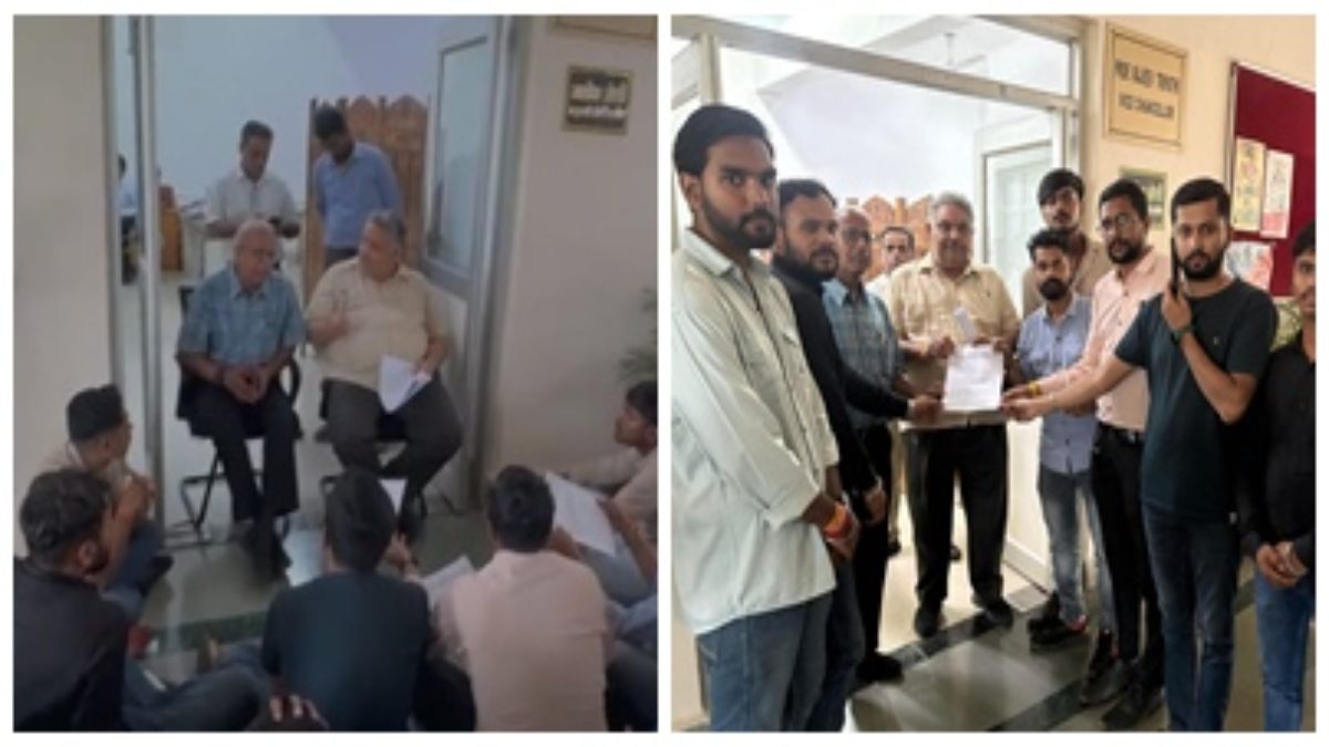 NSUI के प्रदर्शन के बाद RGPV में पहली कार्रवाई: पीएचडी प्रभारी राजेश भार्गव हटाए गए, 7 सूत्रीय मांगों लेकर किया प्रदर्शन 