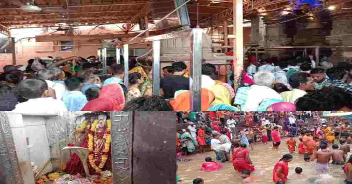 ओंकारेश्वर में उमड़ा आस्था का सैलाब: भक्तों ने किए नर्मदा स्नान और ज्योतिर्लिंग के दर्शन, भगवान की सवारी में गुलाल पर लगा प्रतिबंध