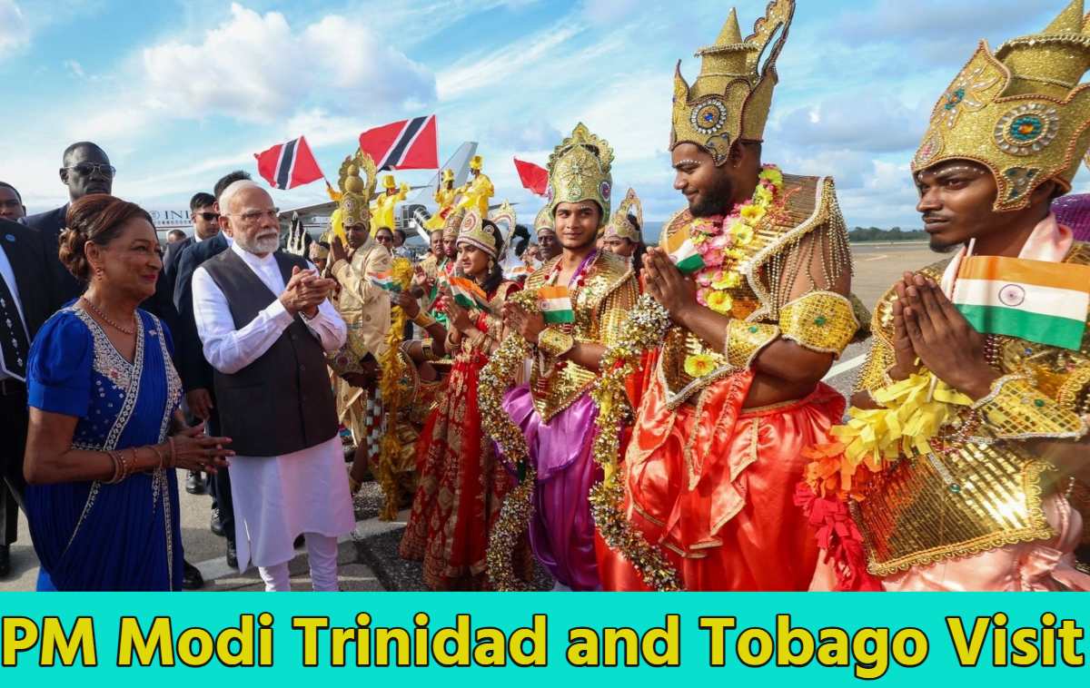 पीएम मोदी त्रिनिदाद और टोबैगो पहुंचे, प्रधानमंत्री कमला परसाद ने साड़ी पहनकर स्वागत किया, Modi बोले- आपने अपनी मिट्टी छोड़ी, लेकिन संस्कार नहीं छोड़े, देखें वीडियो और इमेज