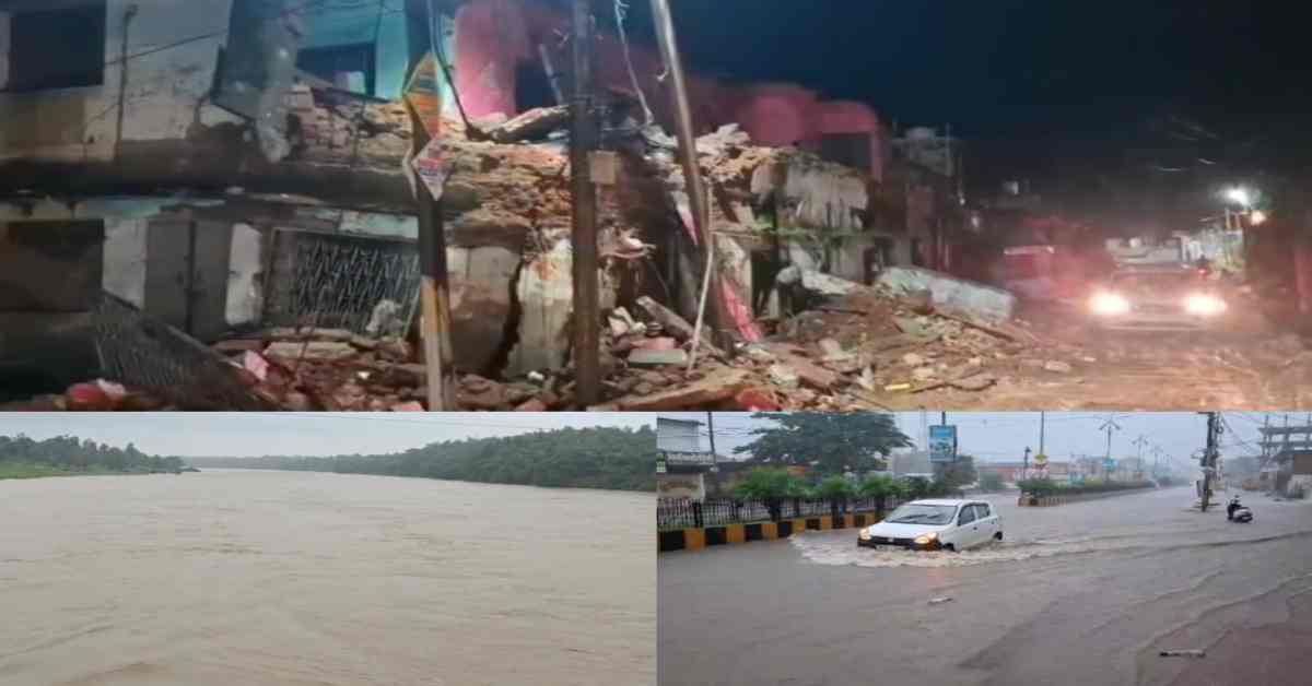 शहडोल में बारिश ने मचाई तबाही: गुरुद्वारा के पास मकान ढहा, कई घरों में घुसा पानी, जनजीवन अस्त-व्यस्त