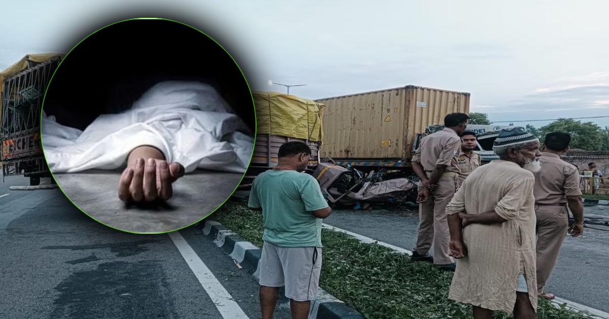 रामपुर में भीषण सड़क हादसा : कैंटर और कंटेनर में जबरदस्त भिड़ंत, तीन लोगों की मौत