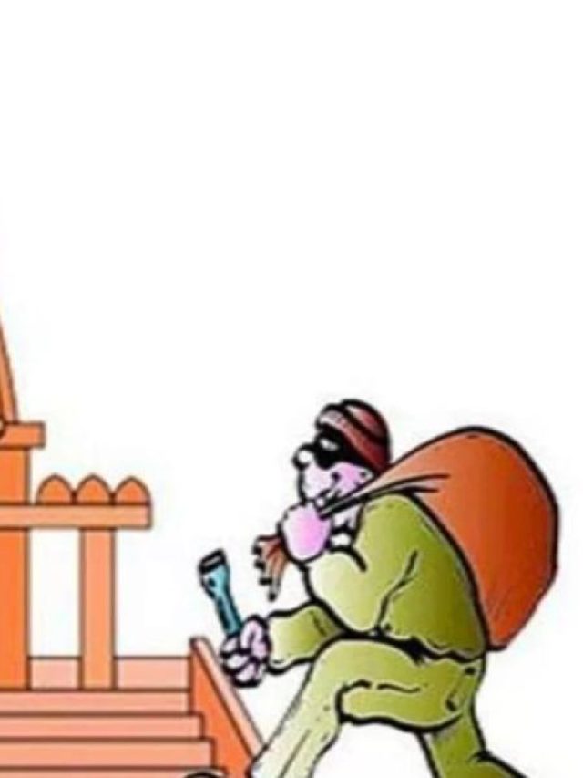 मंदिर में चोरी के बाद वहीं सो गया चोर, थैले में रख चुका था त्रिशूल और सिक्के