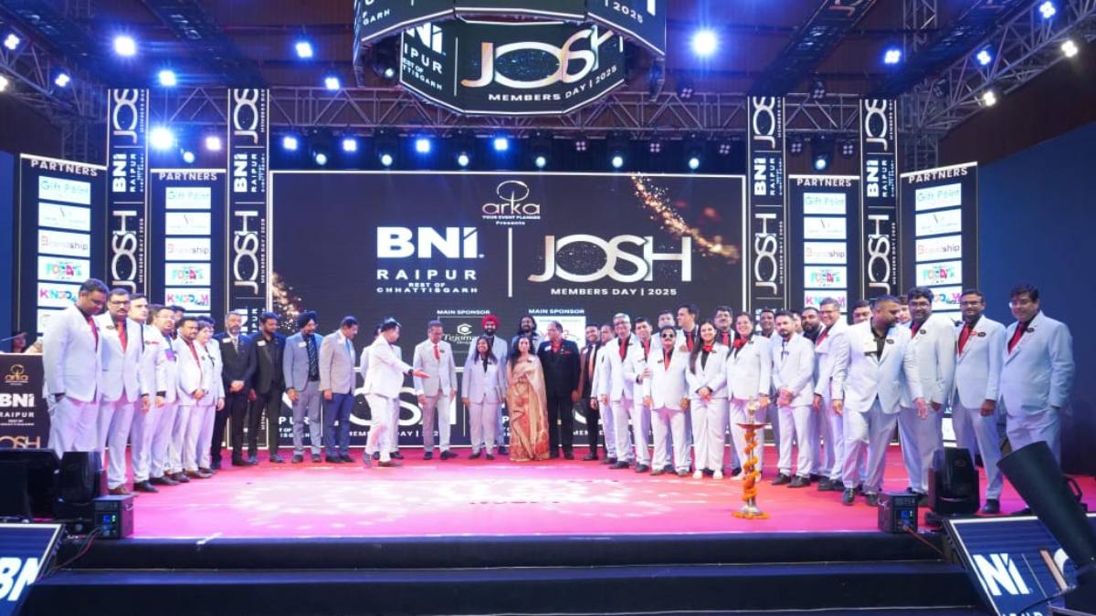 छत्तीसगढ़ में बिजनेस का ‘जोश’: BNI रायपुर और रेस्ट ऑफ छत्तीसगढ़ ने किया भव्य नेटवर्किंग इवेंट