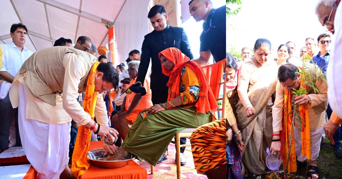 कांवड़ियों का सीएम ने किया स्वागत, पैर धोए, भेंट भी दी, श्रद्धालुओं से लिया व्यवस्थाओं का फीडबैक