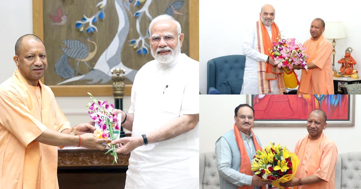 दिल्ली दौरे पर सीएम योगी, पीएम मोदी से की मुलाकात, शाह और नड्डा से भी की भेंट