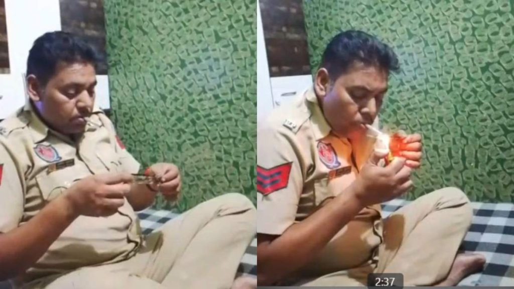 Punjab Police Constable Drug Video Viral