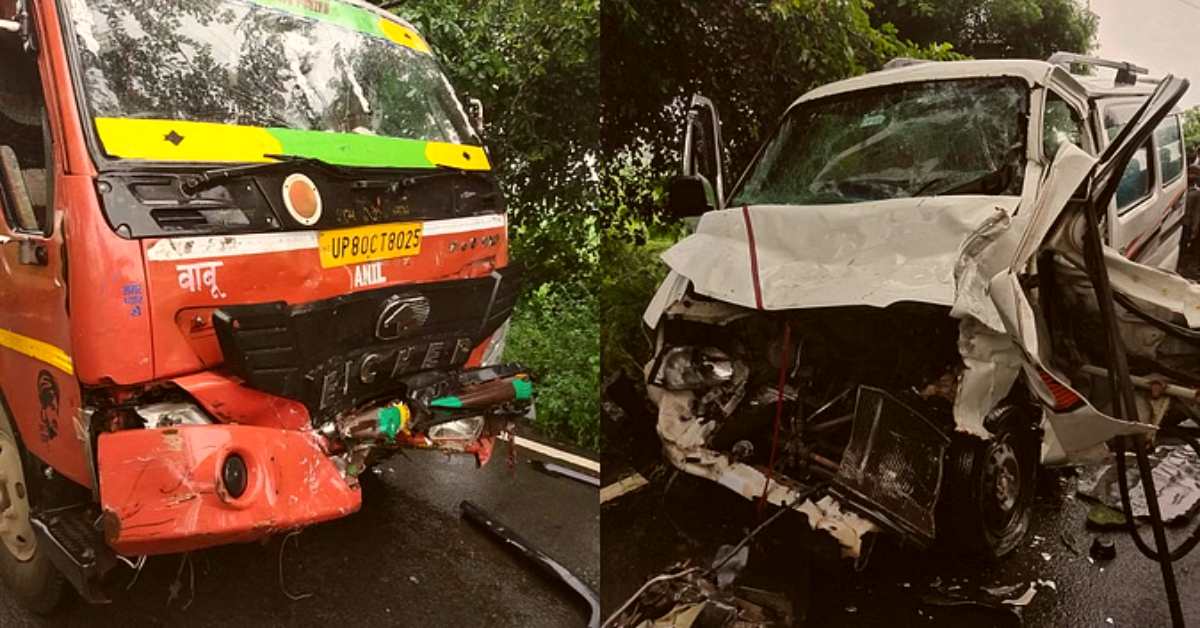 हादसा, हाहाकार और मौत का मंजरः कैंपर ने कार को मारी ठोकर, 1 की उखड़ी सांसें, 5 का हाल देख चीख पड़े लोग