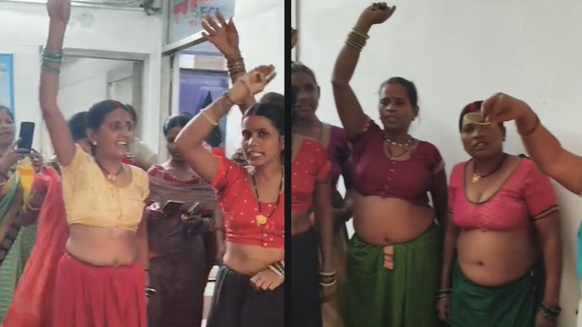 भू-विस्थापित महिलाओं का एसईसीएल कार्यालय में अर्द्धनग्न प्रदर्शन, कर रही हैं रोजगार की मांग…