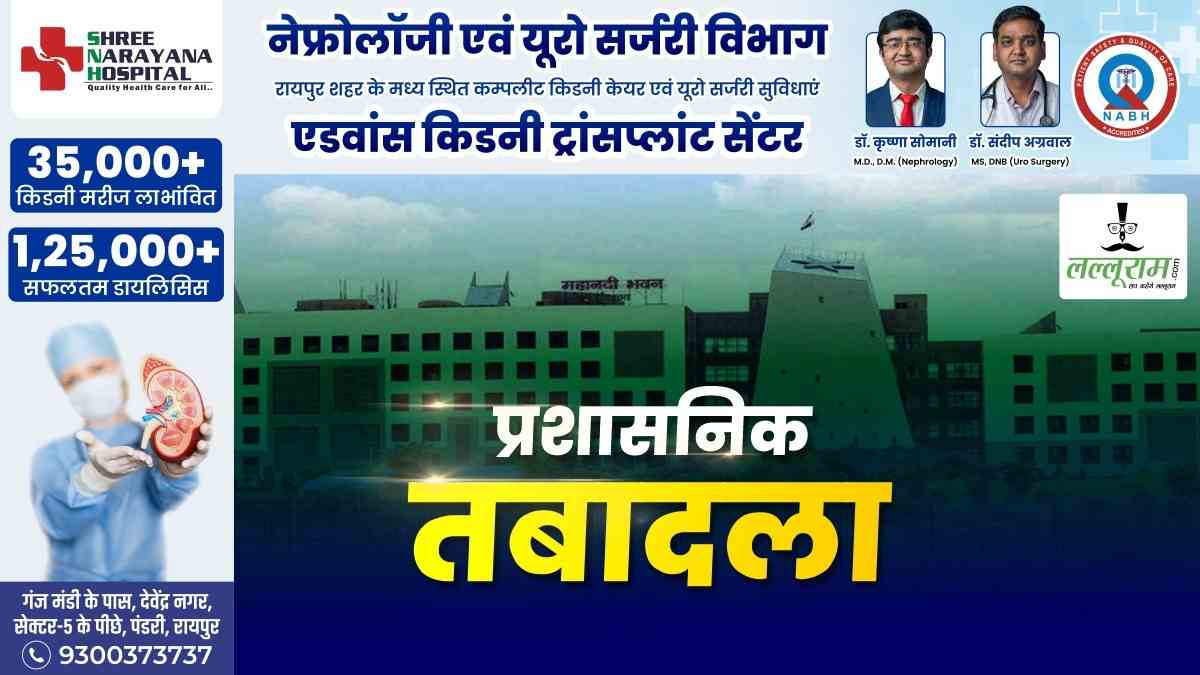 CG Transfer Breaking : राज्य प्रशासनिक सेवा के 75 अधिकारियों का तबादला, देखें लिस्ट…