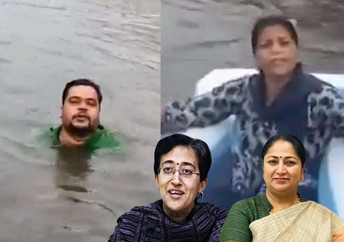 Waterlogging In Delhi: कोई पानी में तैर रहा, तो कोई नाव में चल रहा…राजधानी में जलभराव के बाद राजनीति शुरू, आतिशी ने सीएम रेखा को दी बधाई