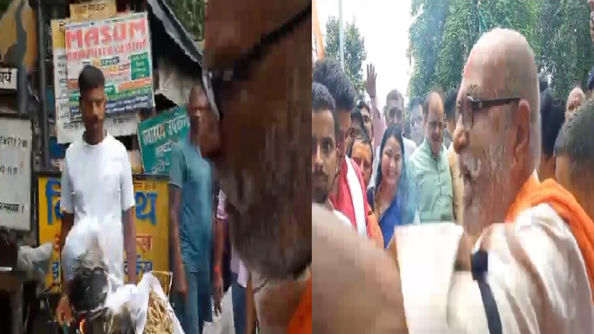 राहुल का पुतला फूंकने को लेकर आपस में भिड़े BJP के पूर्व विधायक, अध जला पुतला लेकर भागते नजर आए जवाहर प्रसाद, VIDEO वायरल