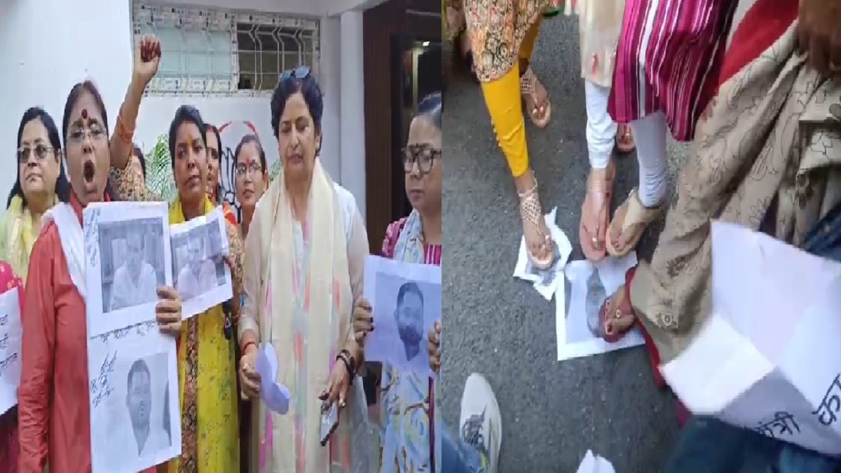 तेजस्वी-राहुल की तस्वीरों को पैरों तले कुचला, PM पर आपत्तिजनक टिप्पणी का वीडियो वायरल, विपक्ष के खिलाफ आगबबूला हुईं महिलाएं