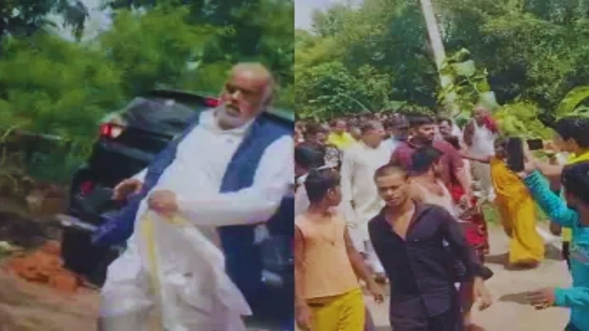 नालंदा में भारी बवाल, ग्रामीणों ने मंत्री और विधायक पर किया जानलेवा हमला, भागकर बचानी पड़ी जान
