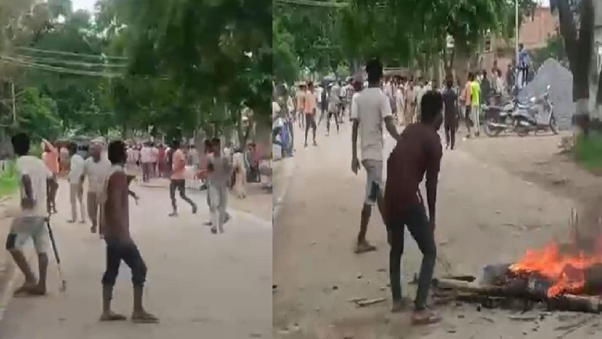 मोतिहारी: स्थानीय लोगों ने सड़क जाम कर रहे भू-माफियाओं दौड़ा-दौड़ा कर पीटा, पिटाई का वीडियो वायरल