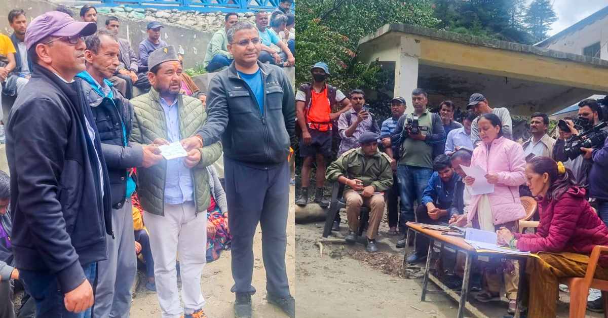 आपदा प्रभावितों का सहारा बनी धामी सरकार: 98 परिवारों को बांटे 5-5 लाख रुपये के चेक