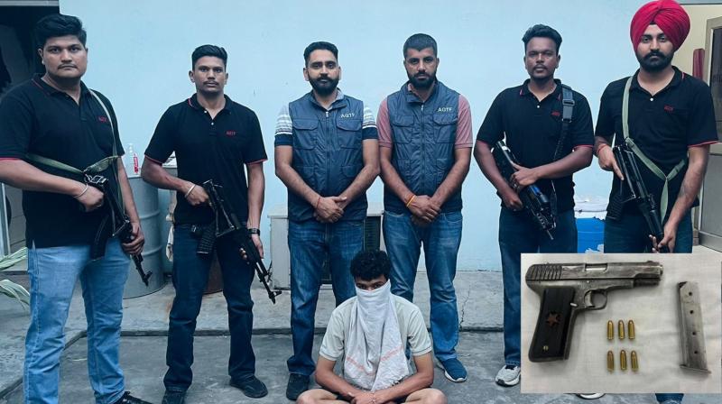 एंटी-गैंगस्टर टास्क फोर्स ने किया एक देसी पिस्तौल और छह जिंदा कारतूस बरामद