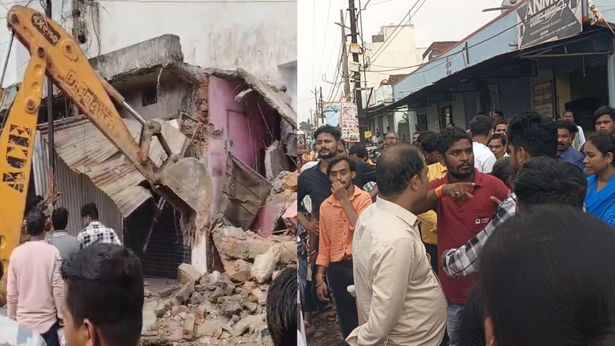 बुलडोजर कार्रवाई पर बवाल : अवैध कब्जे पर निगम प्रशासन का एक्शन, व्यापारियों का फूटा गुस्सा, कहा- चुनींदा दुकानों पर की गई कार्रवाई