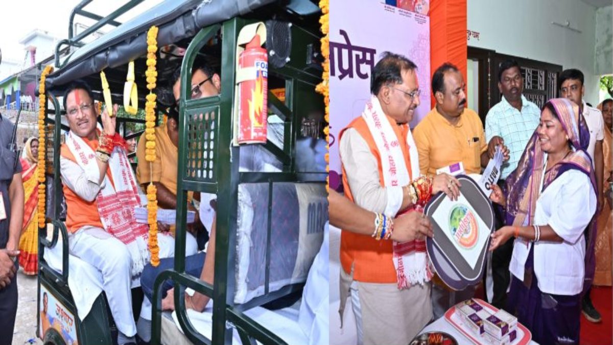 रक्षाबंधन पर जशपुर एक्सप्रेस का शुभारंभ : मुख्यमंत्री साय ने बिहान की 12 दीदियों को ई-रिक्शा का दिया उपहार, बोले- छत्तीसगढ़ की बहनों की सुरक्षा, सम्मान और सशक्तिकरण के लिए हमारी सरकार प्रतिबद्ध
