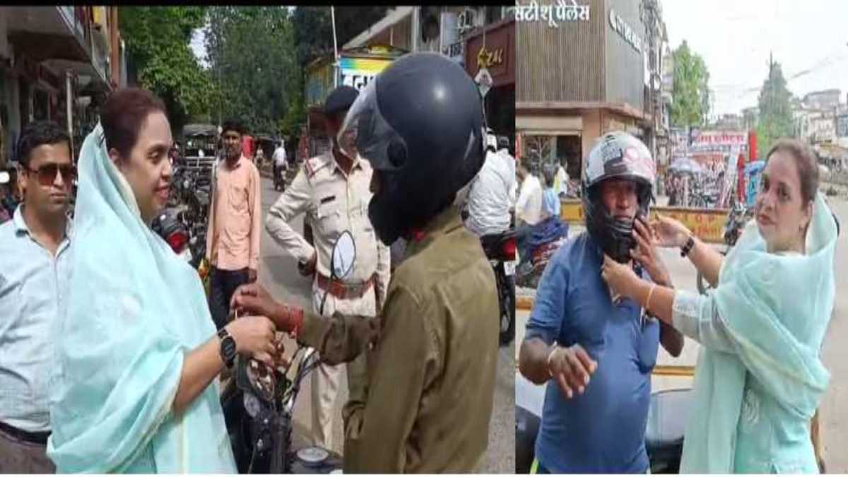 बिना हेलमेट वालों को RTO का अनोखा सबक: पहले रक्षा सूत्र, फिर 500 का चालान और 1500 का हेलमेट गिफ्ट