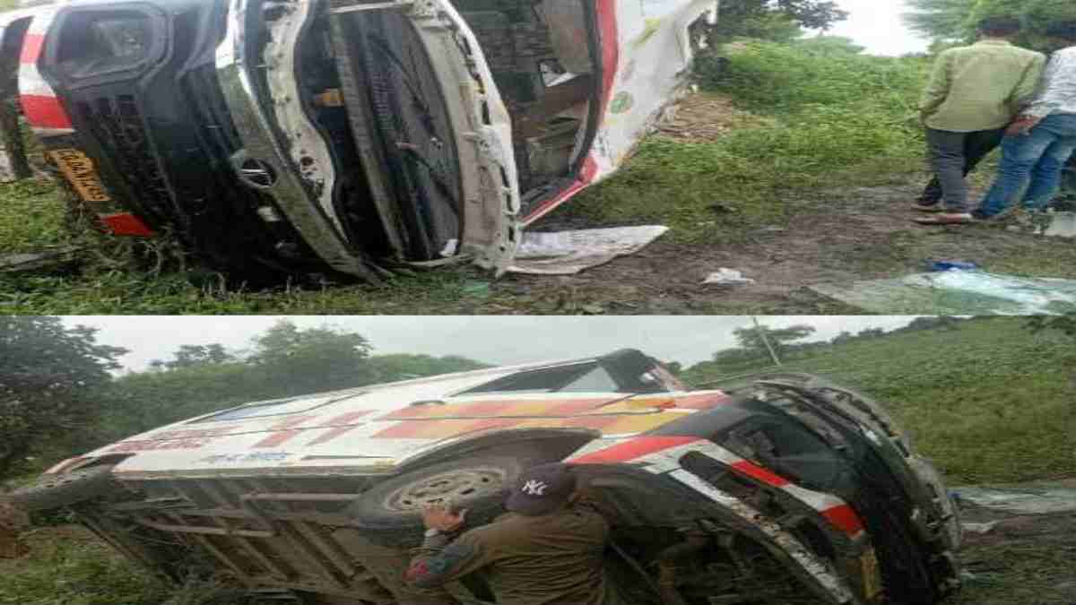 गर्भवती को लेकर जा रही एंबुलेंस पलटीः घटनास्थल पर हुई डिलीवरी, इस कारण से हुआ हादसा