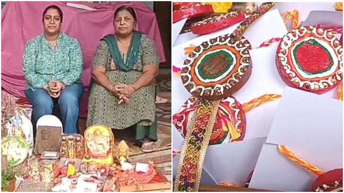 ग्वालियर की बहनों ने गाय के गोबर से बनाईं हर्बल राखियां: ऑपरेशन सिंदूर के जवानों को समर्पित, सजेंगी फौजी भाइयों की कलाइयों पर   
