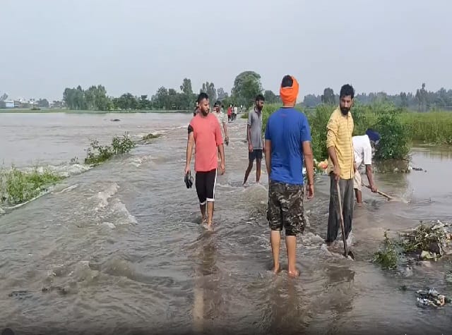 गुरदासपुर : बाढ़ के पानी में बह गई महिला, डाक्टरों ने किया मृत घोषित