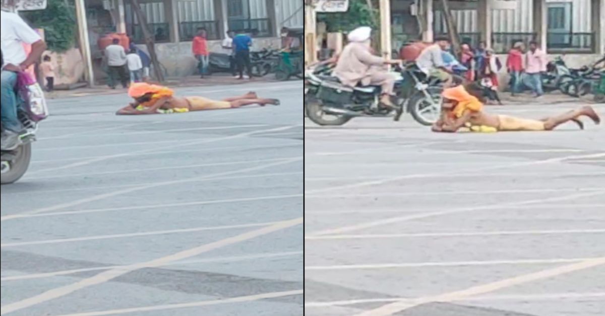 इंदौर के सबसे व्यस्तम चौराहे पर ये क्या ? बीच सड़क लेटकर योगाचार्य ने किया योग, ट्रैफिक पुलिस नदारद, हादसा हुआ तो कौन होगा जिम्मेदार ?