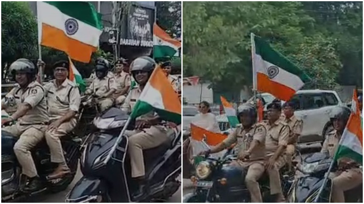 तिरंगे का अपमान: तिरंगा यात्रा मे उल्टा झंडा लेकर बाइक पर निकले जेलर, Video सोशल मीडिया पर वायरल 